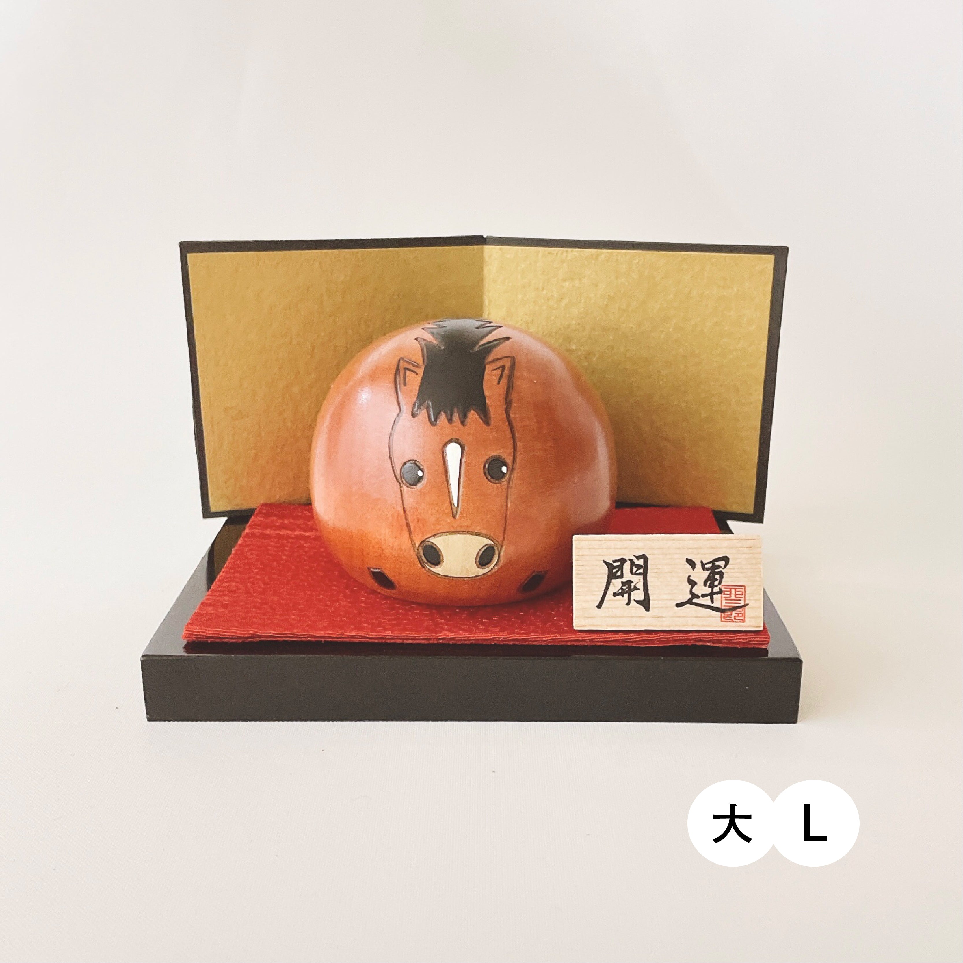 usaburo-kokeshi-yurakoro-cheval-figurine-culbuto-bois image 8