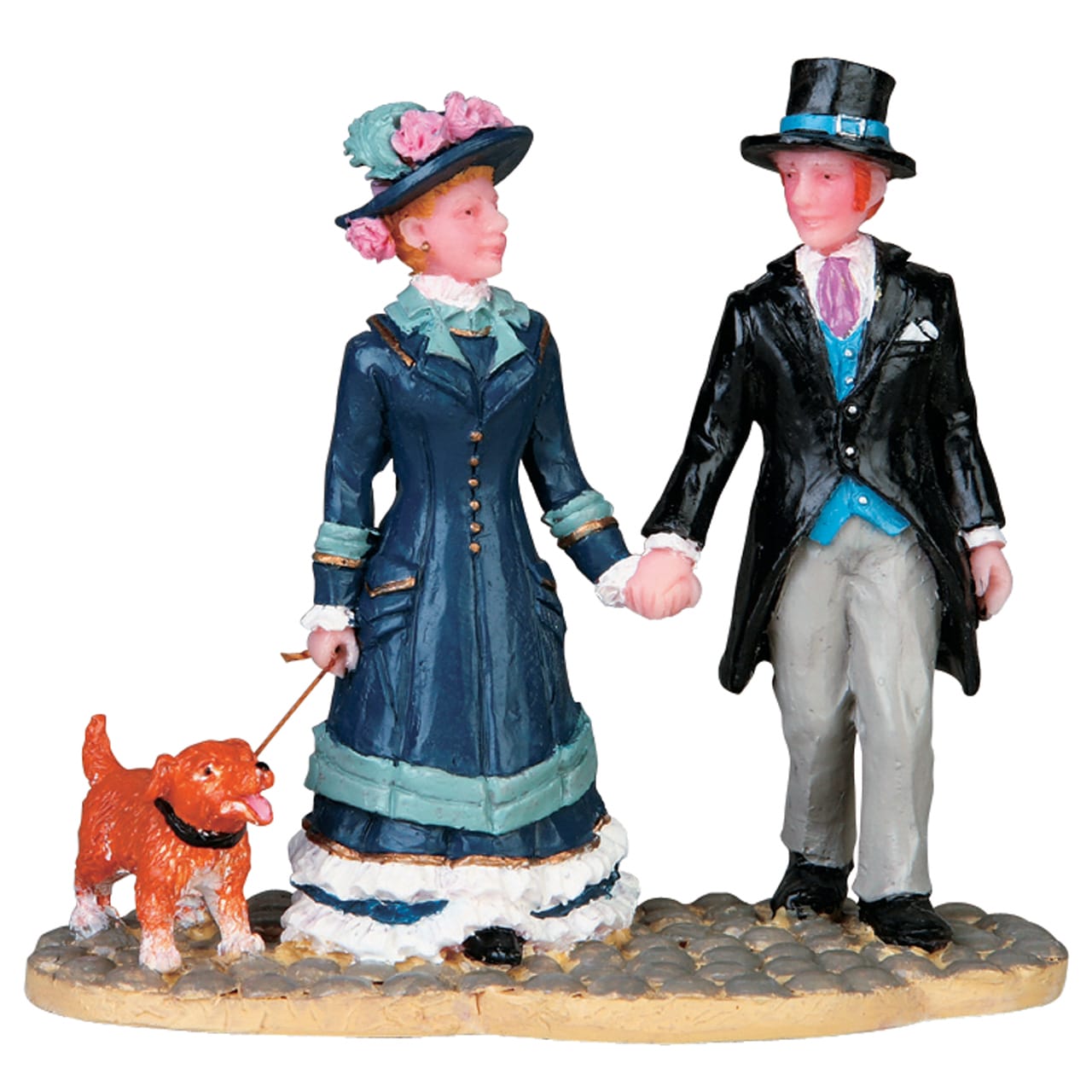 lemax-walk-the-dog-figurine-miniature-promenade-hivernale image 1