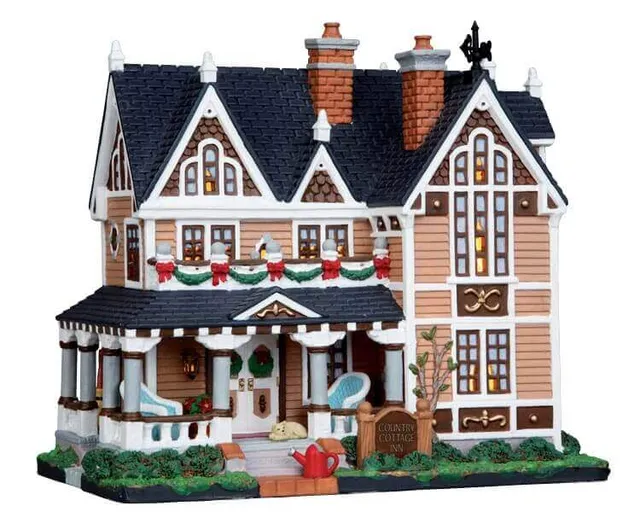 lemax-country-cottage-inn-maison-de-village-miniature-illumin-e image 1