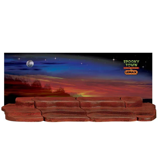 lemax-4-foot-display-material-spooky-town-tapis-d-cor-halloween image 1