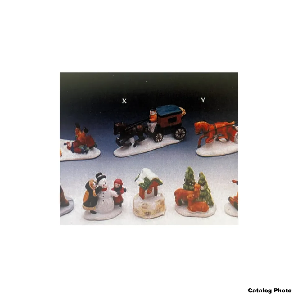 lemax-horse-and-coach-cal-che-avec-cheval-miniature image 1