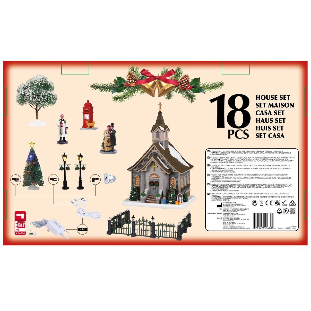 lemax-caddington-small-town-church-set-glise-de-village-miniature image 3