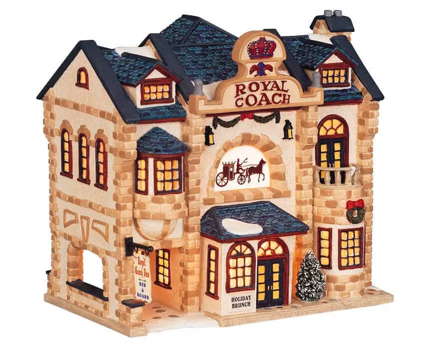 lemax-royal-coach-inn-b-timent-miniature-lumineux-pour-village-de-no-l image 1