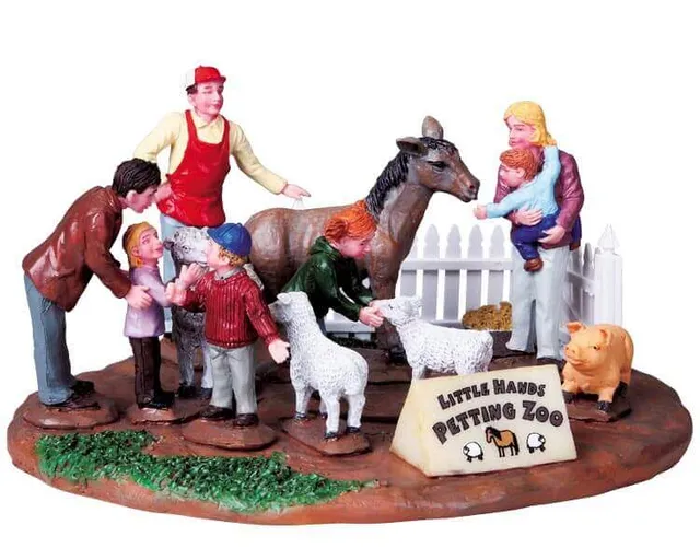 lemax-petting-zoo-figurine-miniature-zoo image 1