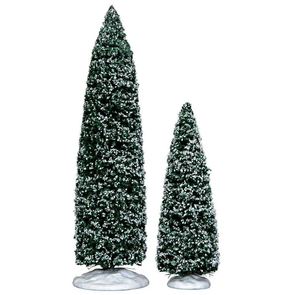lemax-snowy-juniper-tree-lot-de-2-grand-et-moyen image 1
