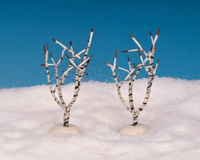 lemax-4-birch-tree-lot-de-4-bouleaux-miniatures image 1
