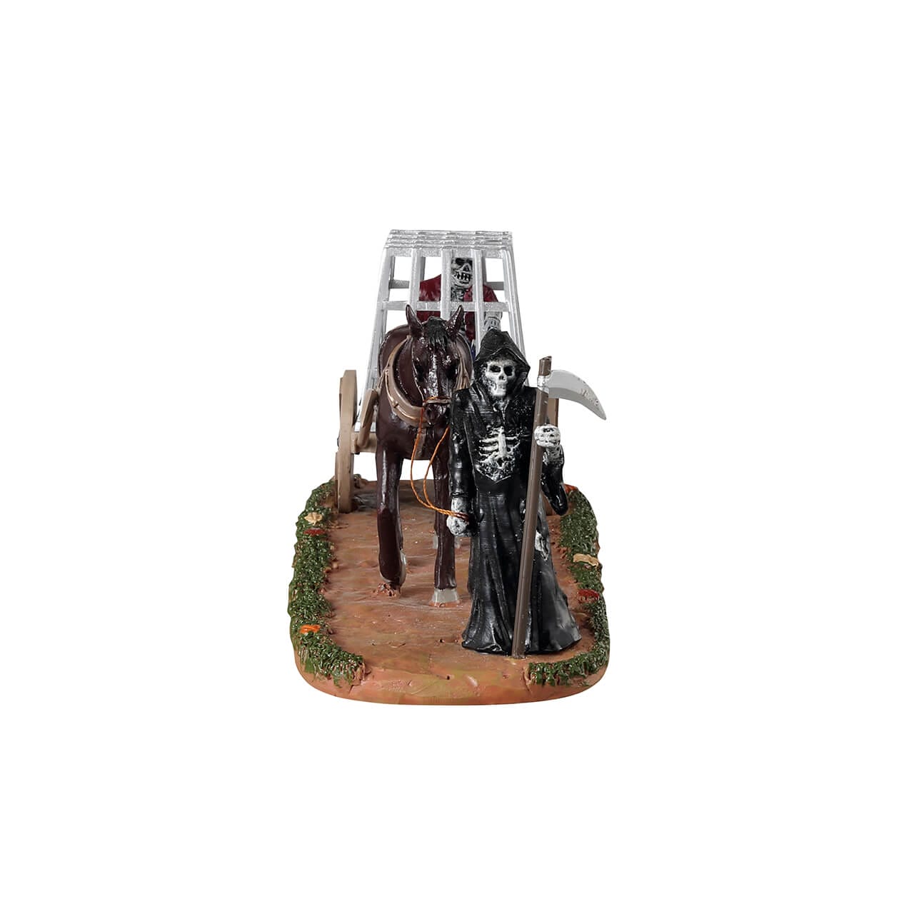 lemax-dungeon-cart-figurine-spooky-town-chariot-squelette image 3