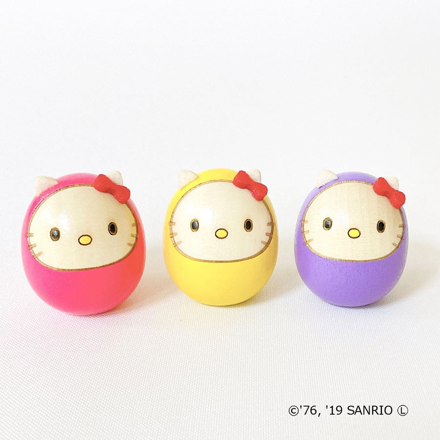 usaburo-kokeshi-hello-kitty-mame-daruma-jaune image 2