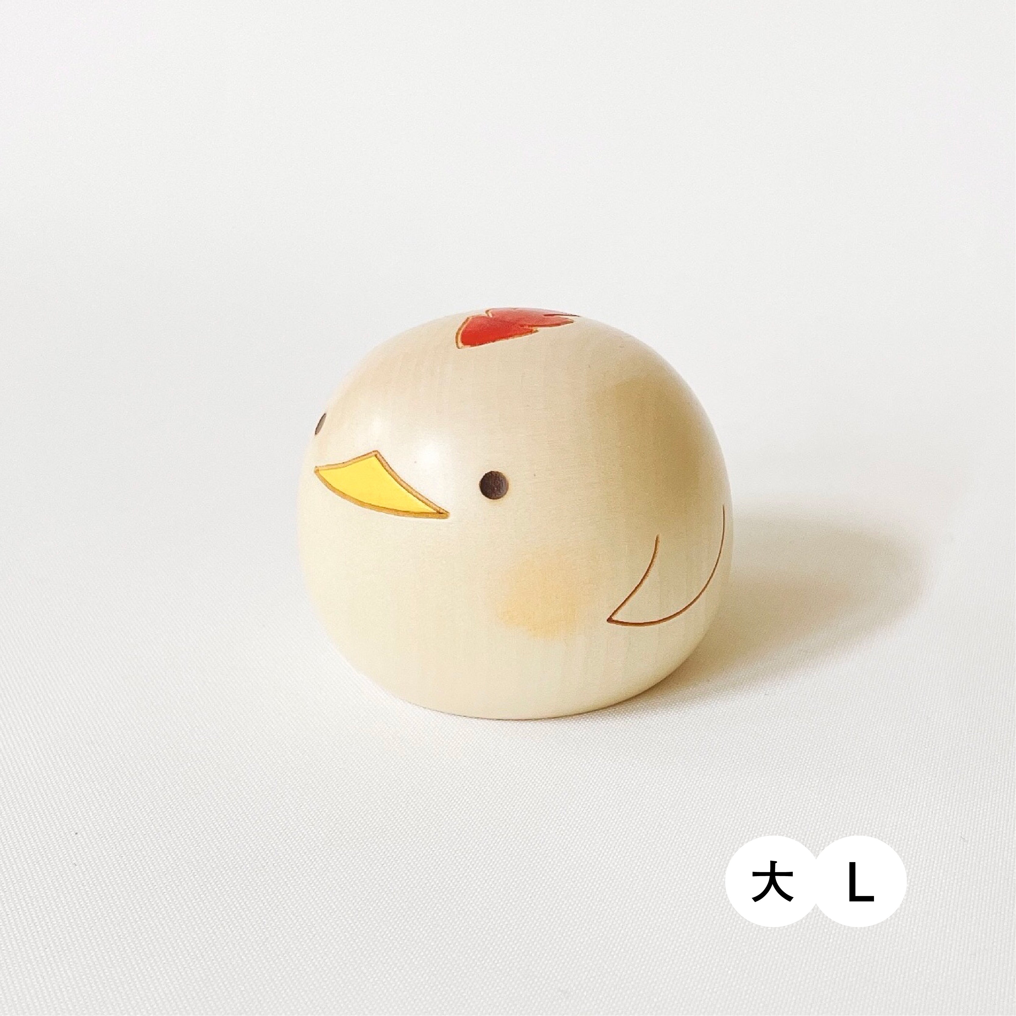 usaburo-kokeshi-yurakoro-rooster-culbuto-coq-en-bois-mizuki image 6