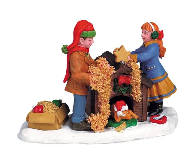 lemax-decorate-the-dog-house-figurine-miniature-niche-de-no-l image 1