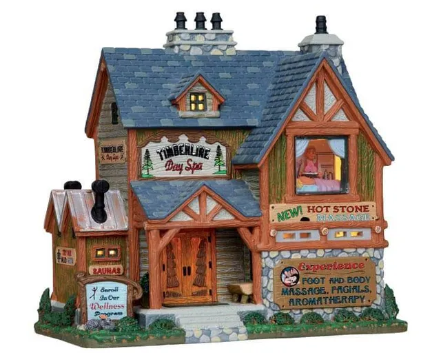 lemax-timberline-day-spa-b-timent-miniature-village-de-no-l image 1