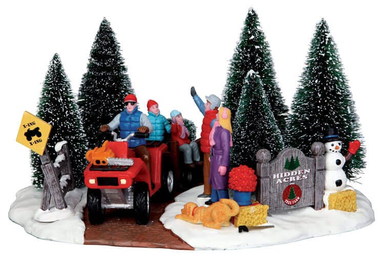 lemax-here-comes-our-tree-figurine-transport-du-sapin-de-no-l image 1