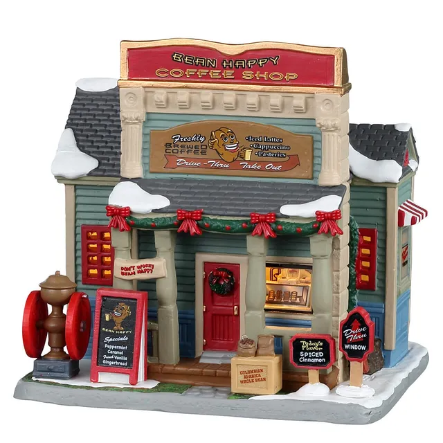 lemax-bean-happy-coffee-shop-maison-illumin-e-caddington-village image 1