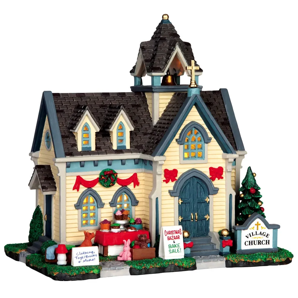 lemax-village-church-glise-miniature-de-village-de-collection image 1