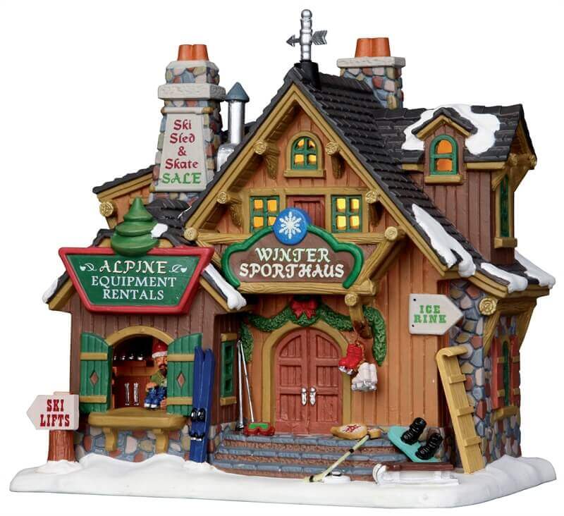 lemax-winter-sport-haus-chalet-de-sports-d-hiver-miniature image 1