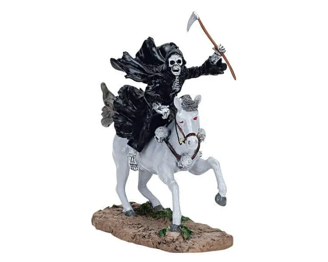 lemax-death-on-a-pale-horse-figurine-spooky-town-cavalier-squelette image 1