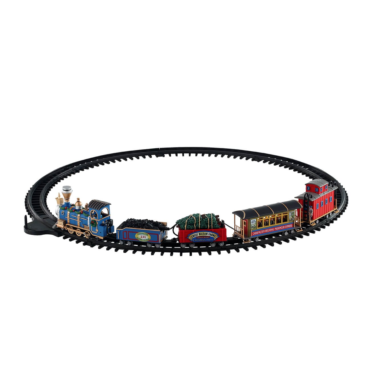 lemax-caddington-regional-railroad-train-miniature-de-no-l-avec-sapins image 1