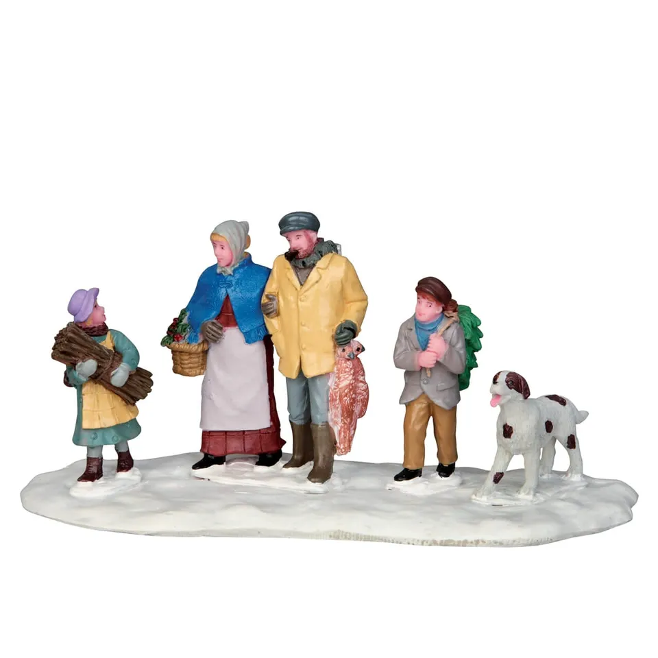lemax-rural-victorian-family-famille-victorienne-miniature-village-no-l image 1