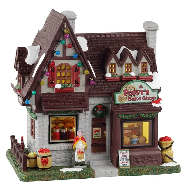lemax-poppy-s-bakeshop-boulangerie-miniature-caddington-lumineuse image 1