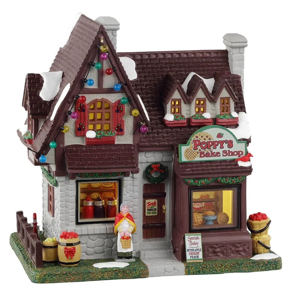lemax-poppy-s-bakeshop-boulangerie-miniature-caddington-lumineuse image 1