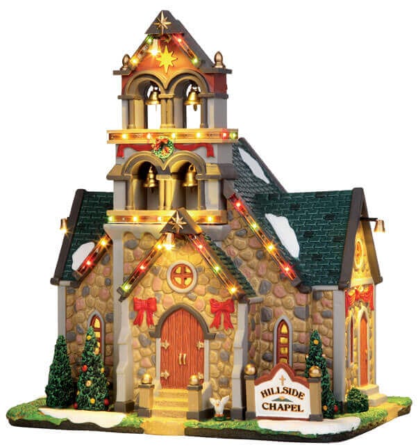 lemax-hillside-bell-chapel-chapelle-miniature-illumin-e image 1