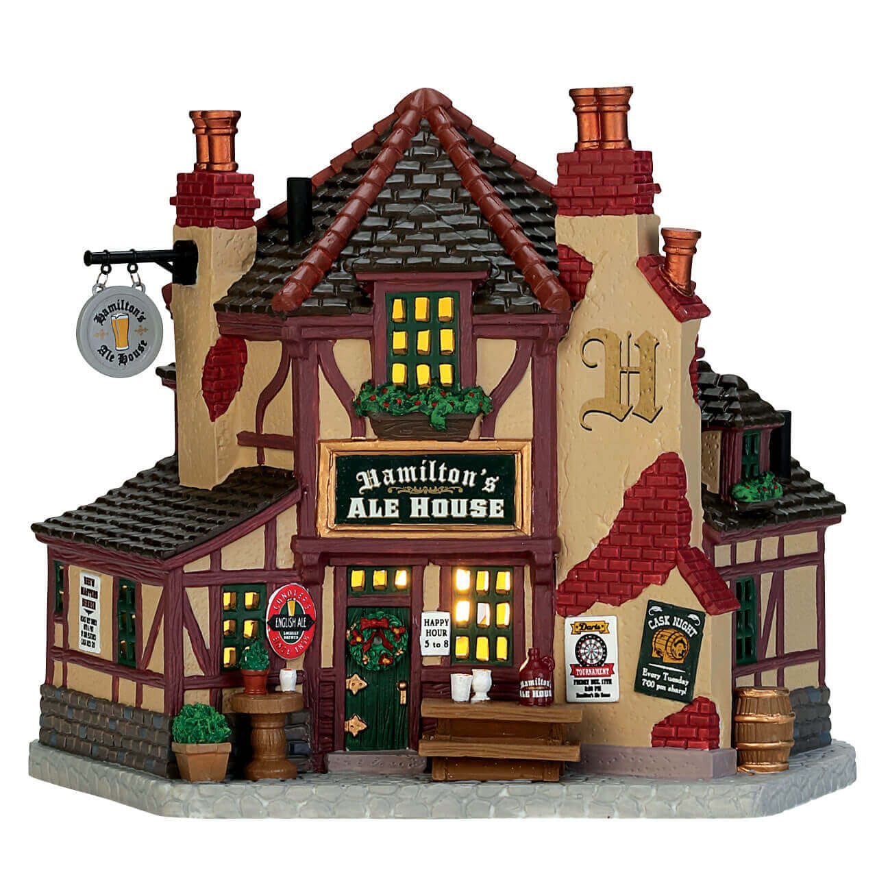lemax-hamilton-s-ale-house-maison-pub-anglais-illumin image 1