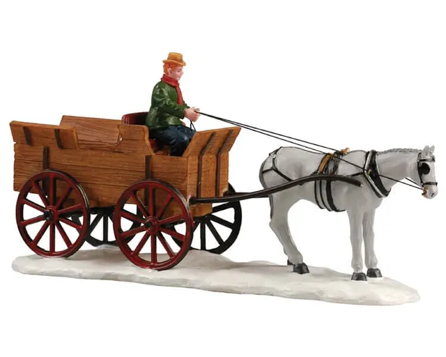 lemax-buckboard-wagon-chariot-miniature-village-de-no-l image 1