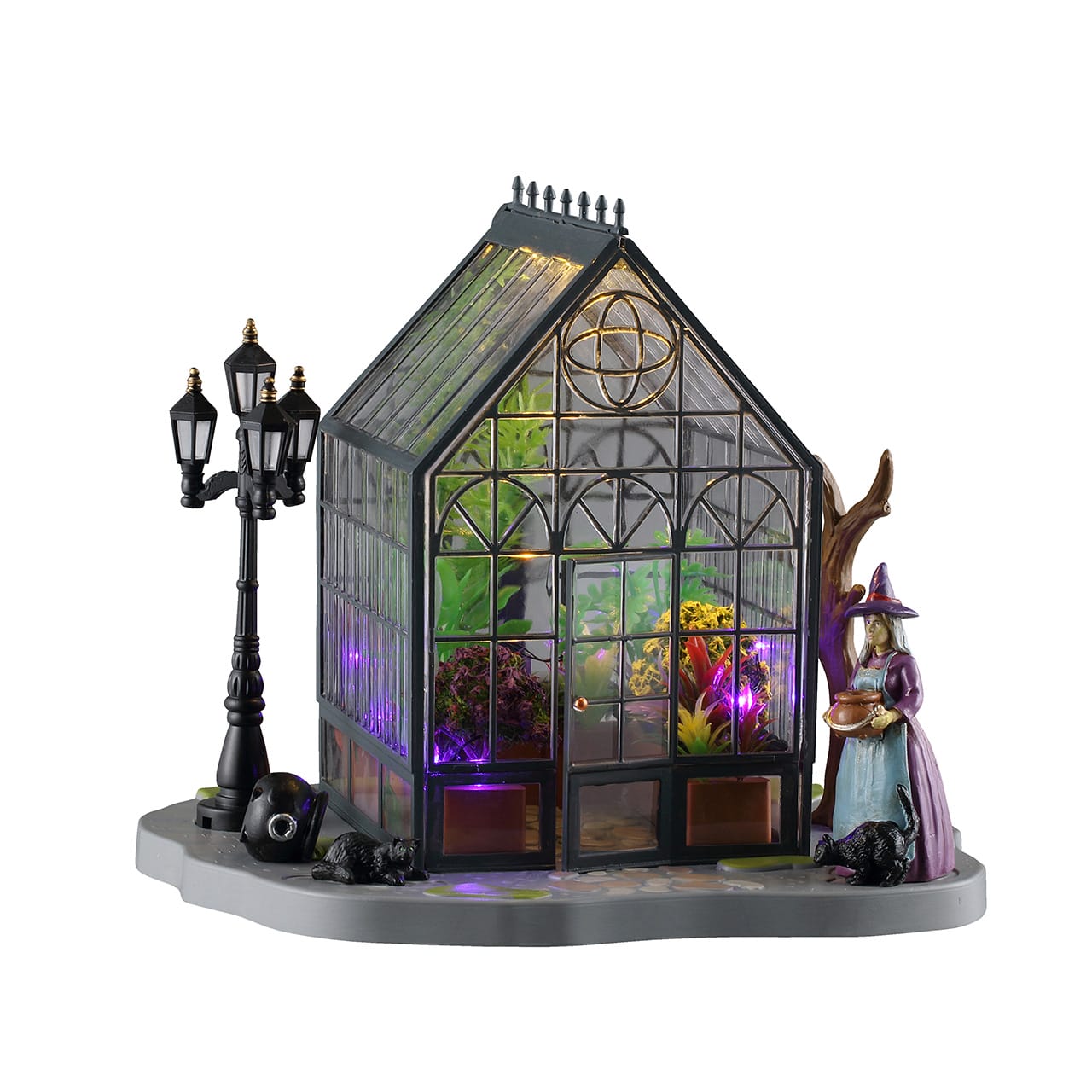 lemax-spooky-town-serre-agatha-s-greenhouse-miniature-illumin-e image 5