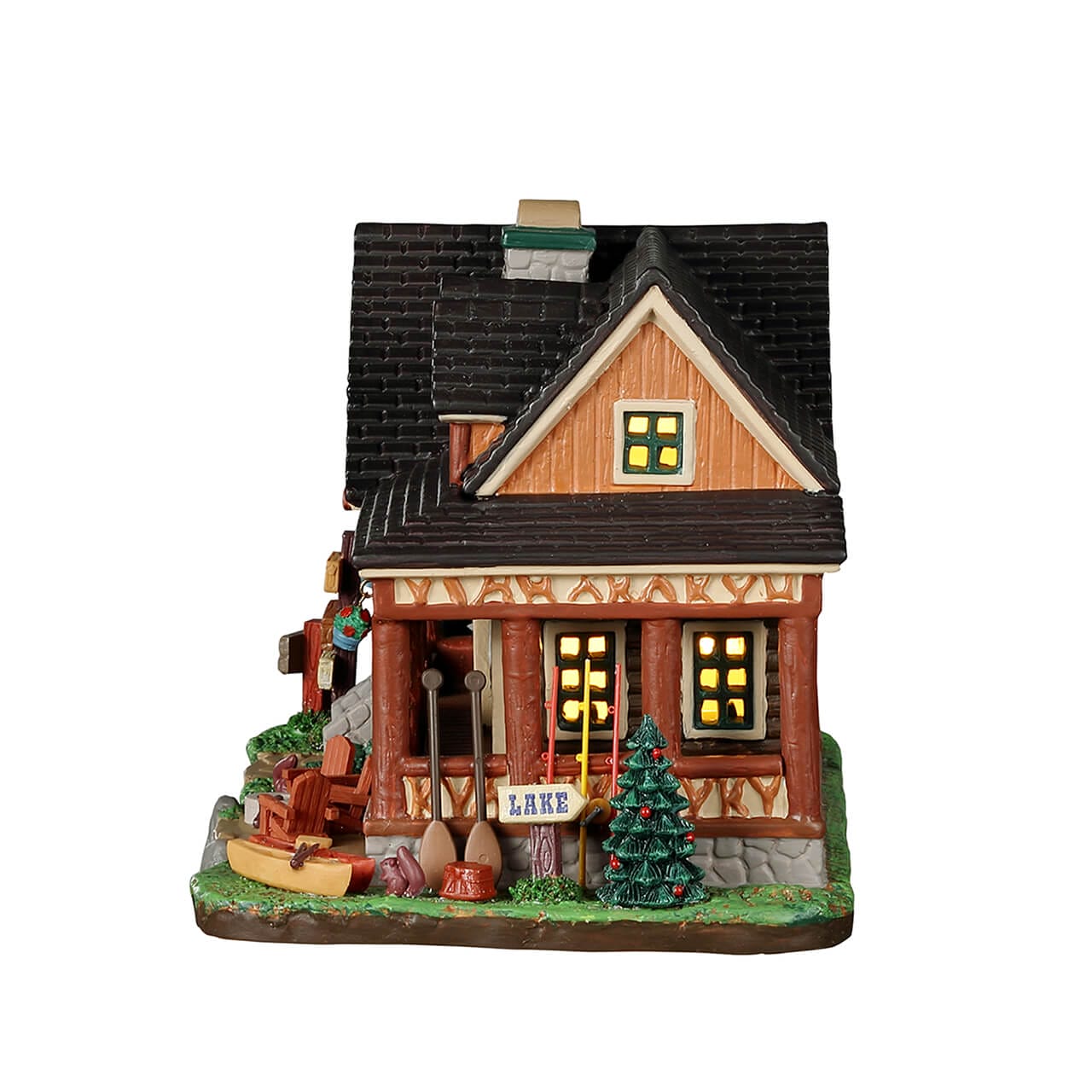 lemax-elk-lake-lodge-chalet-en-rondins-miniature-vail-village image 3