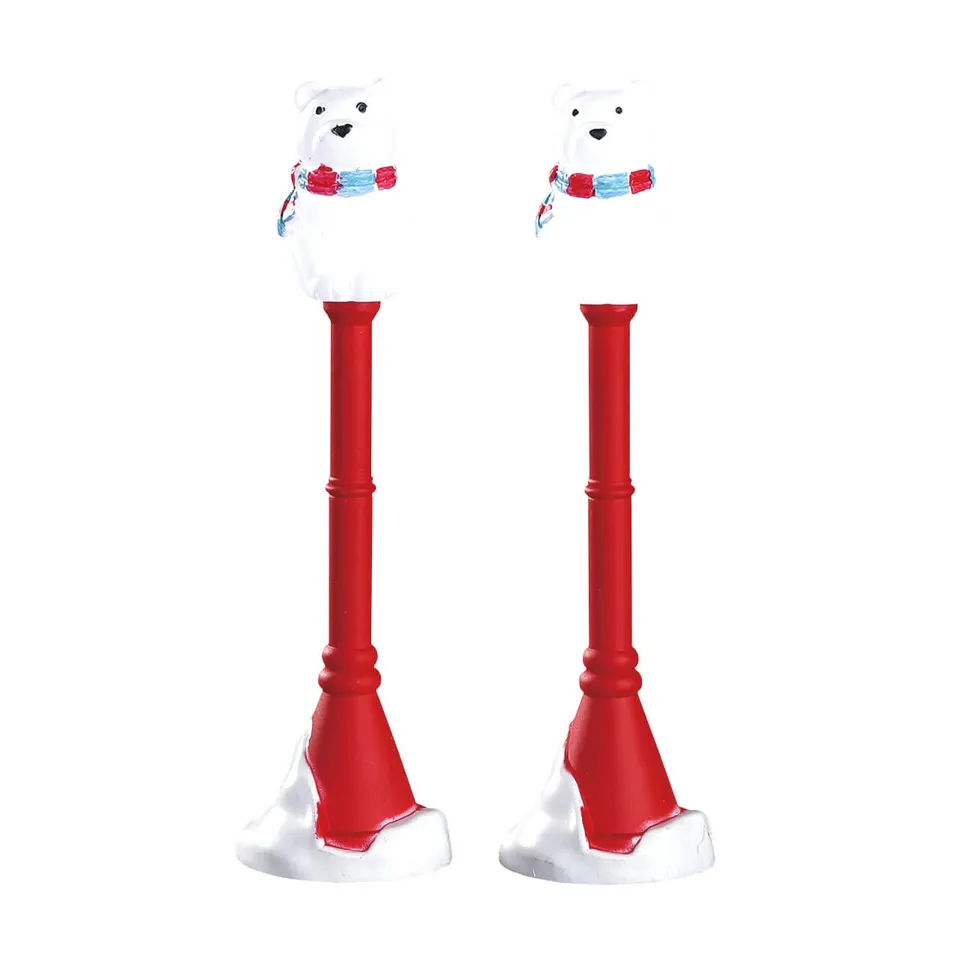 lemax-polar-bear-street-lamp-lampadaire-miniature-ours-polaire image 1