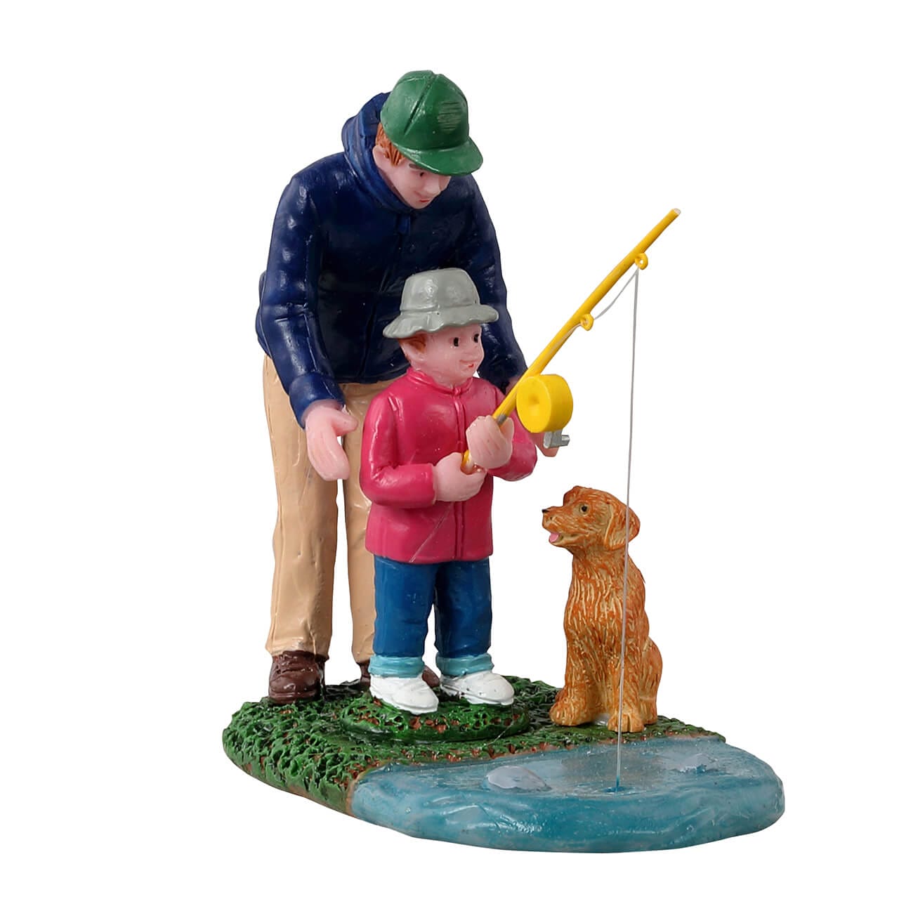 lemax-his-first-fishing-lesson-figurine-p-che-p-re-et-enfant-vail-village image 1