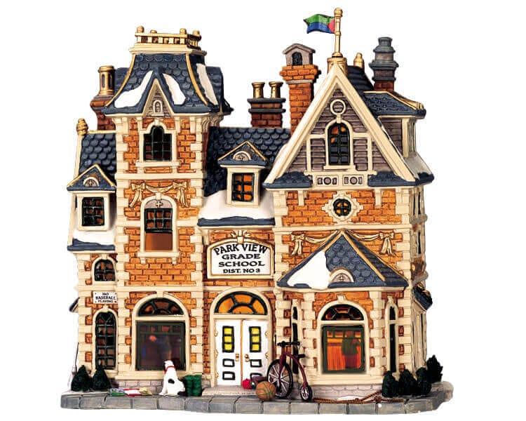 lemax-park-view-school-b-timent-cole-de-village-miniature image 1