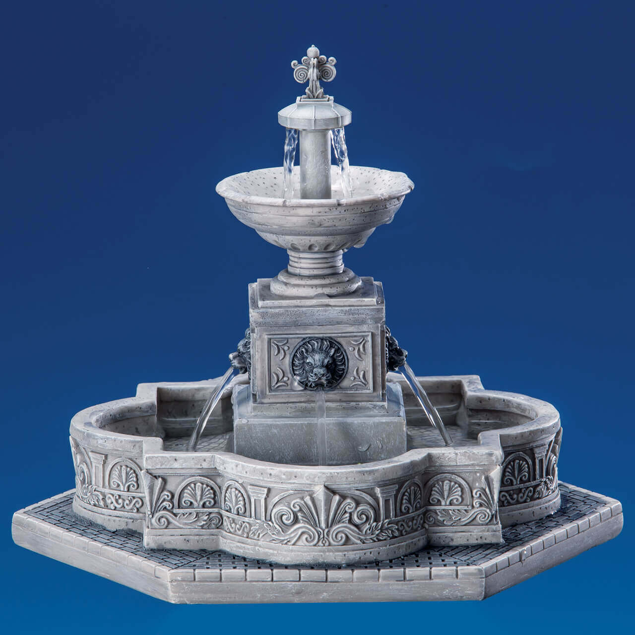 lemax-modular-plaza-fountain-fontaine-place-modulaire-village image 1