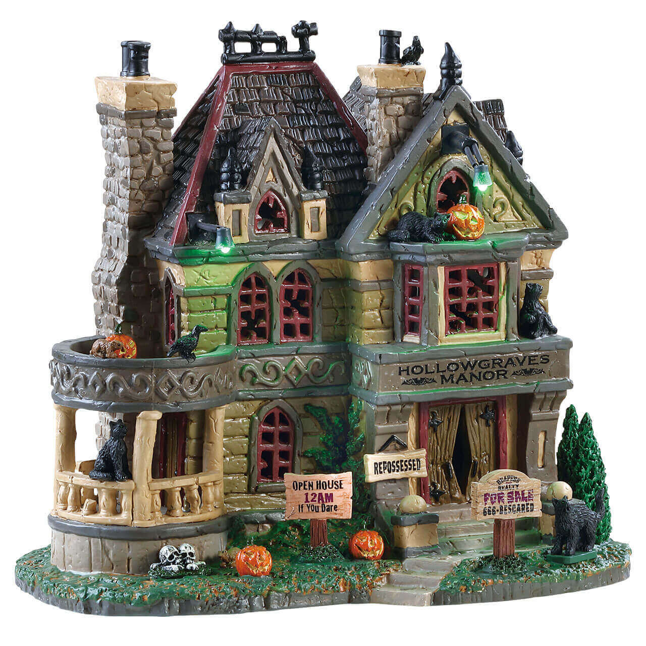 lemax-hollowgraves-manor-manoir-spooky-town-lumineux image 1