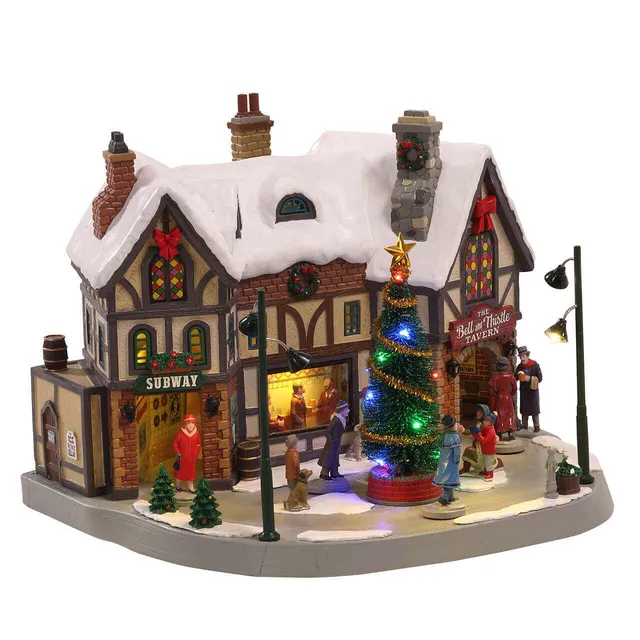 lemax-the-bell-thistle-tavern-taverne-miniature-caddington image 1