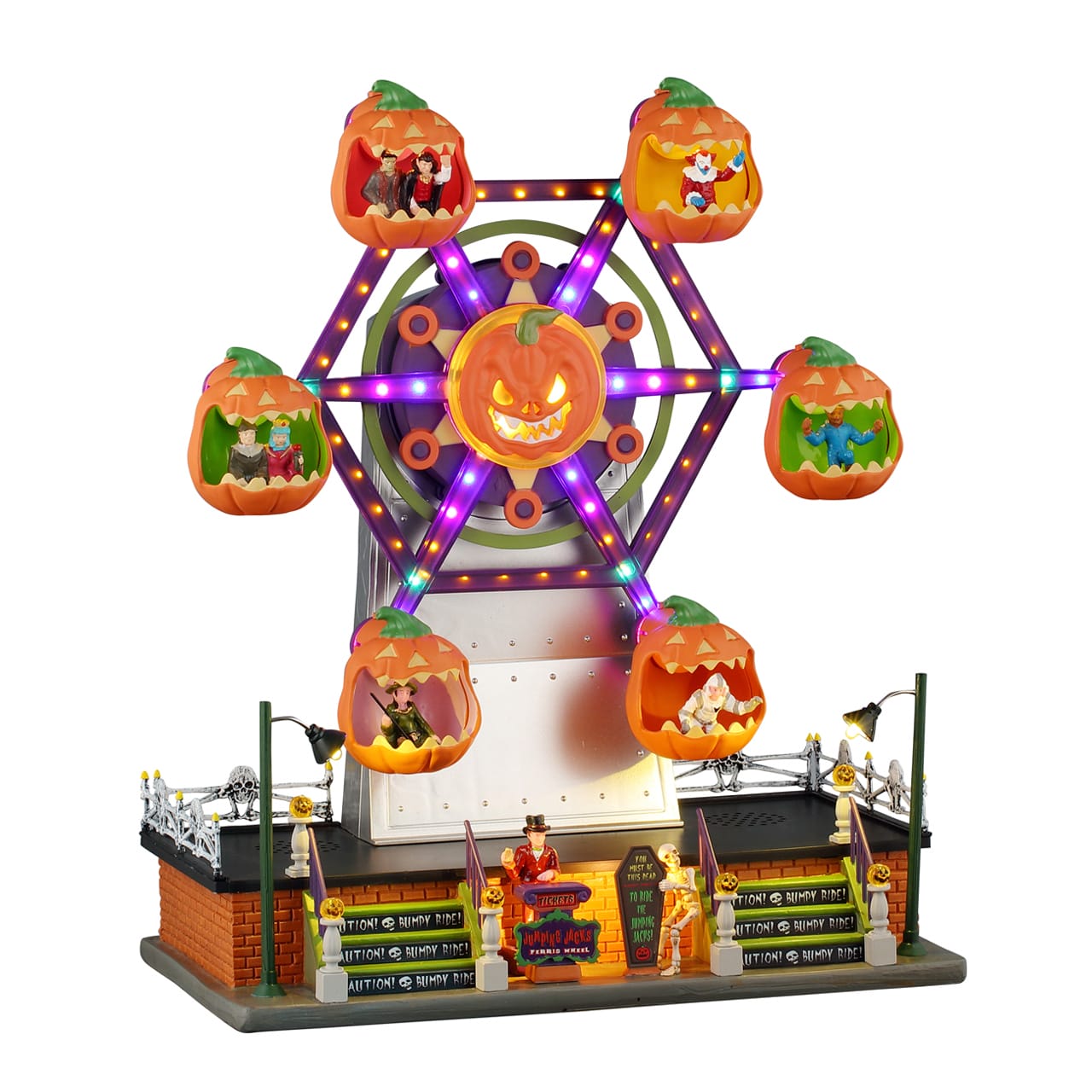 lemax-jumping-jacks-ferris-wheel-grande-roue-halloween-spooky-town image 1
