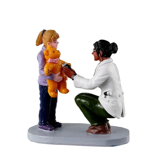 lemax-teddy-bear-checkup-figurine-miniature-chez-le-docteur image 1