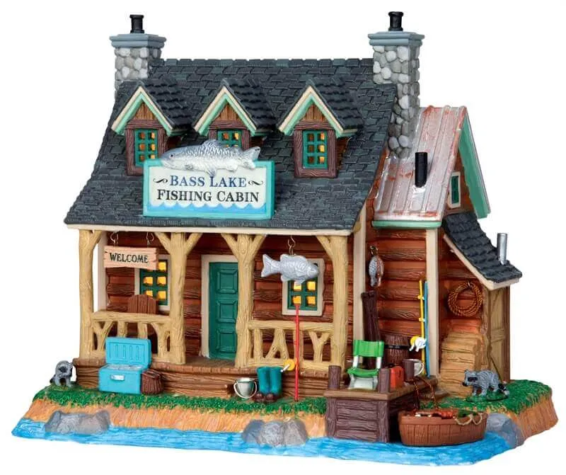 lemax-bass-lake-fishing-cabin-cabane-de-p-cheur-lumineuse image 1