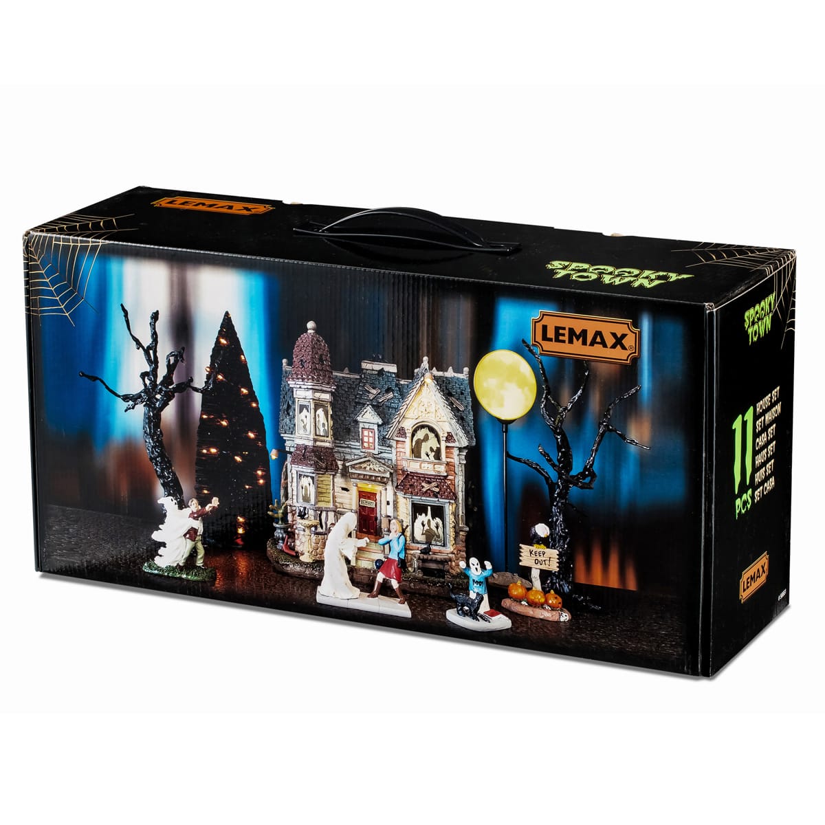 lemax-the-house-of-shadows-set-manoir-hant-spooky-town-illumin image 2
