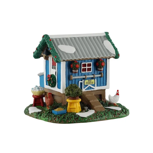 lemax-backyard-chicken-coop-poulailler-miniature-caddington image 1