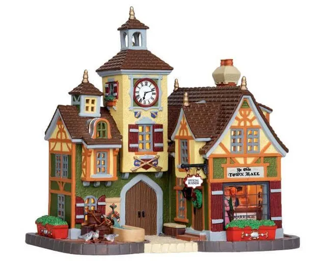 lemax-ye-olde-town-hall-mairie-miniature-de-village image 1