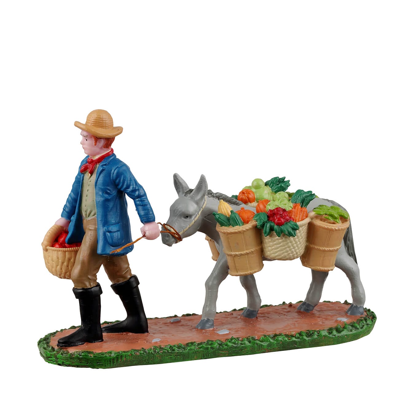 lemax-off-to-market-figurine-fermier-et-ne-miniature-caddington image 1