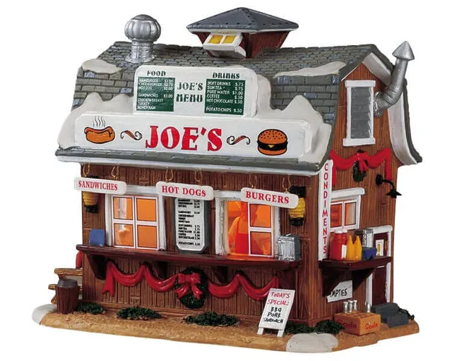 lemax-joe-s-burger-hot-dog-stand-stand-gourmand-village-miniature image 1
