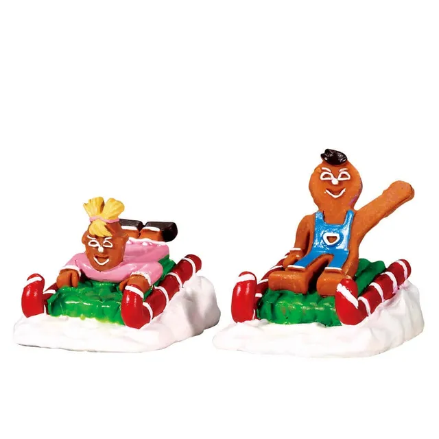 lemax-sweet-sledding-set-de-2-personnages-luge-sugar-n-spice image 1