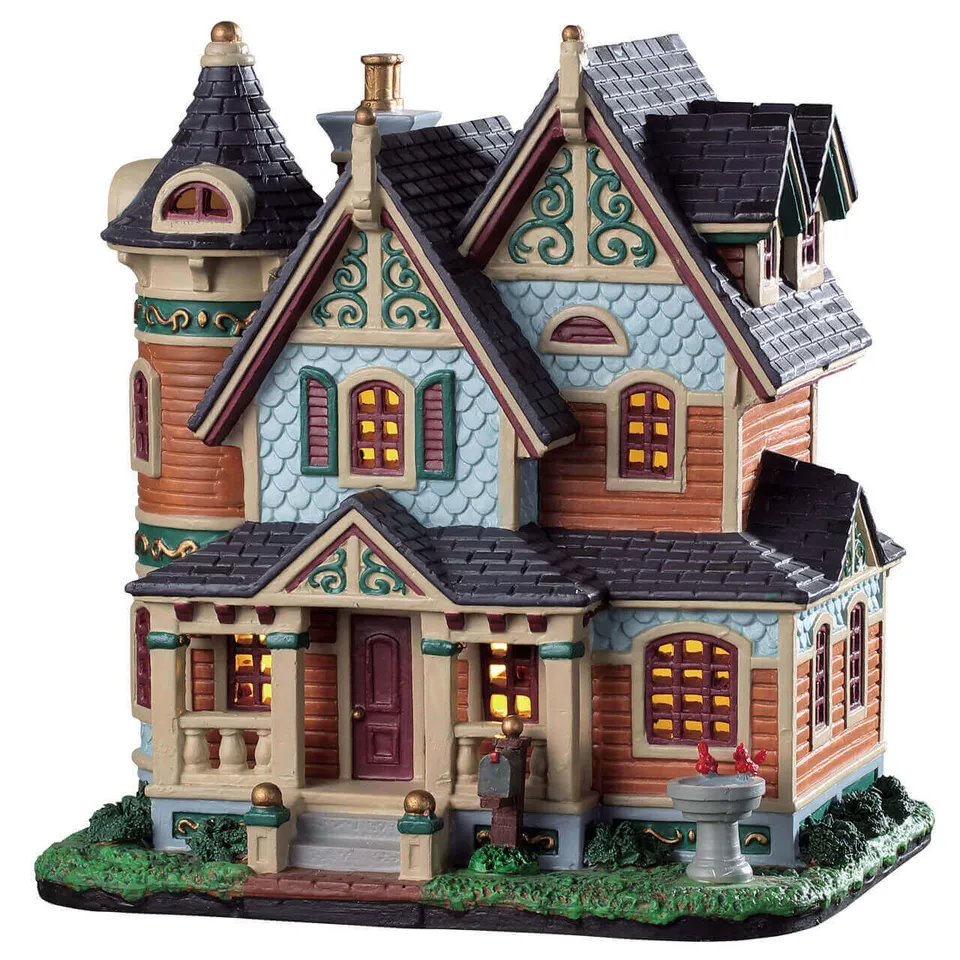 lemax-hayes-residence-maison-de-village-de-no-l-miniature-illumin-e image 1