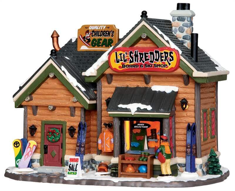 lemax-lil-shredders-board-ski-shop-boutique-ski-miniature image 1