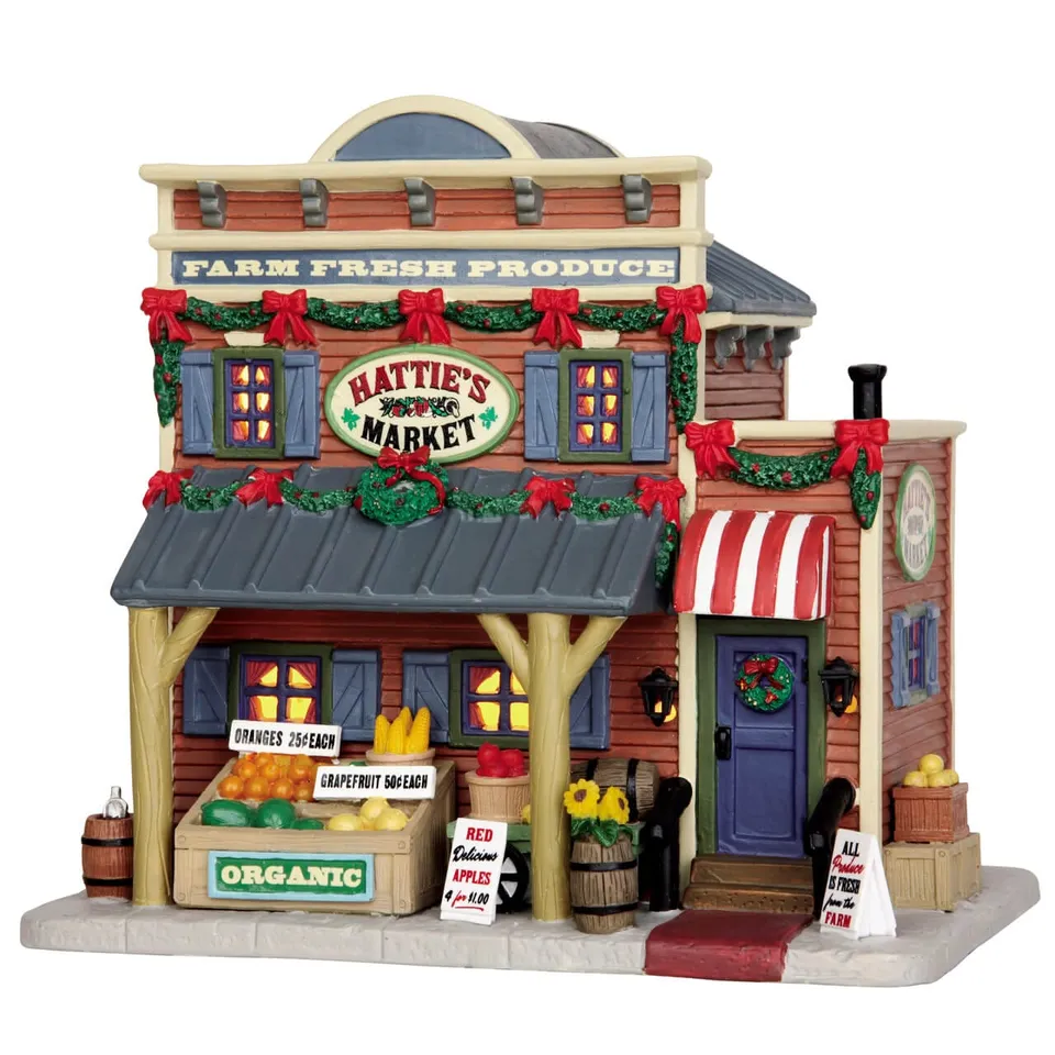 lemax-hattie-s-market-b-timent-miniature-de-collection image 1