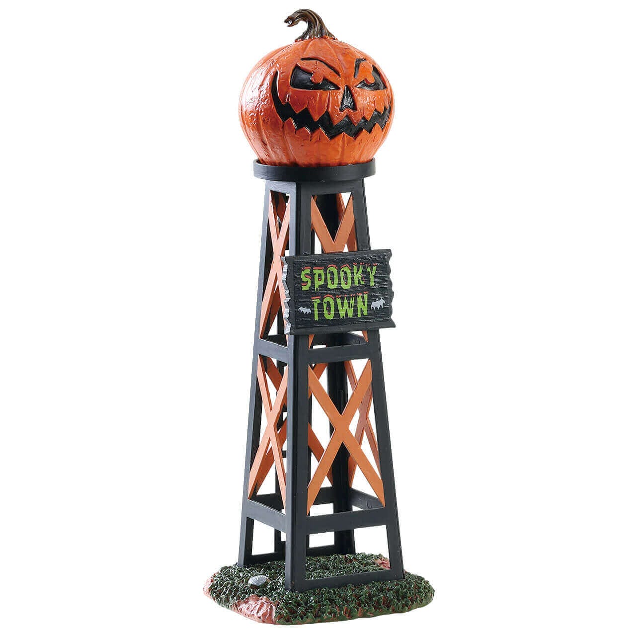 lemax-evil-pumpkin-water-tower-tour-miniature-spooky-town image 1