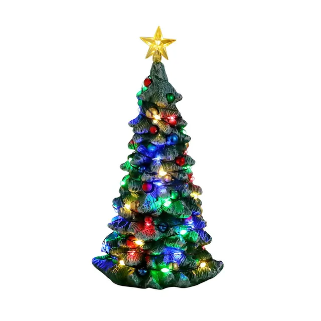 lemax-snowy-christmas-tree-sapin-de-no-l-miniature-lumineux-enneig image 1