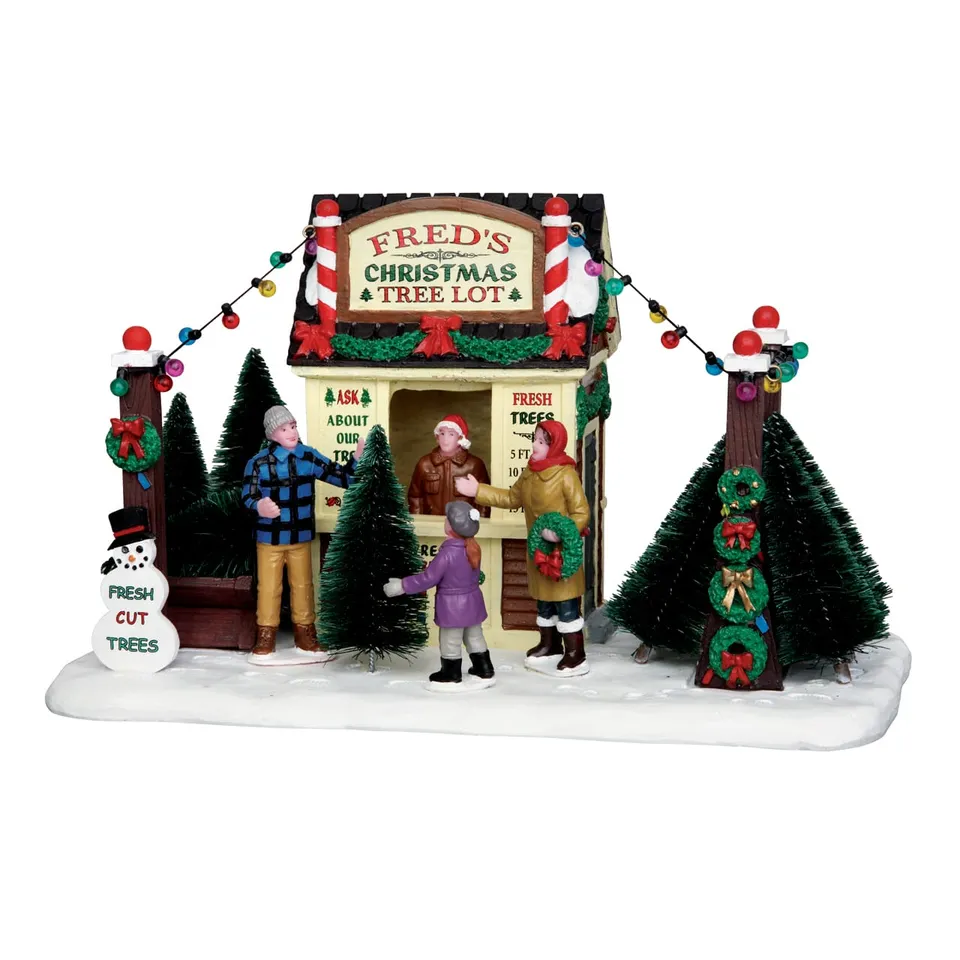 lemax-fred-s-christmas-tree-lot-stand-sapins-de-no-l-miniature image 1